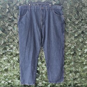 Men's Rustler 44 X 29 Cotton Blue Jeans‎ NWOT Straight Leg Regular Fit